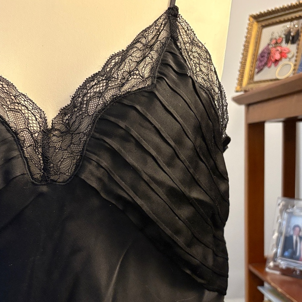 BCBGMaxAzria Black Lace Trim Chemise - Picture 6 of 10